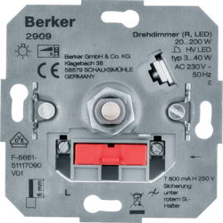 Berker 2909, Rotary dimmer (R, LED), light control, 4011334510055