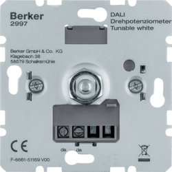 Berker 2997, Rotary potentiometer DALI, TW, soft-lock, 4011334510086