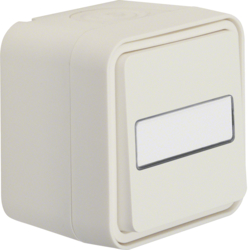 Berker 30763552, W.1 2W Switch w. FPL Illuminated white, 4011334391142