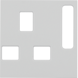 Berker 3313078982, BS Socket Coverplate White Glossy, 3250617152426