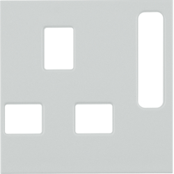 Berker 3313079909, BS Socket Coverplate Polar White Matt, 3250617152440