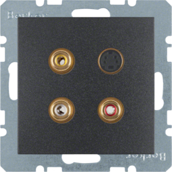 Berker 3315321606, BMO CINCH/S-VIDEO B.X ANTH MATT, 4011334330035