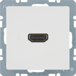Berker 3315436089, HDMI Back with Angled Socket, White, 4011334341833