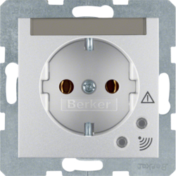 Berker 41081404, SOCKET OUTLET S.1/B.3/B.7 ALU, 4011334225256