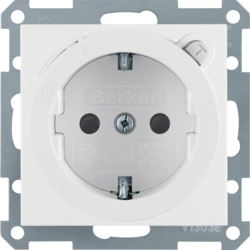 Berker 47088989, SOCKET OUTLET S.1/B.3/B.7  PW, 4011334280477