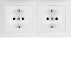 Berker 47209909, S.1 SCHUKO-STECKDOSEN-KOMBINATION 2FAC.., 4011334245254