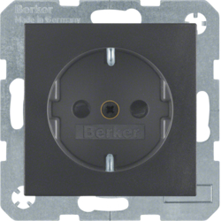 Berker 47231606, SCHUKO s/outlet B Glas ant, matt, 4011334224198