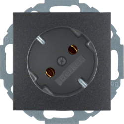 Berker 47271606, SOCKET OUTLET S.1/B.3/B.7 ANTHRACI, 4011334224228