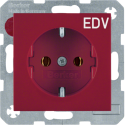 Berker 47438922, SOCKET OUTLET S.1/B.3/B.7 RED, 4011334278337
