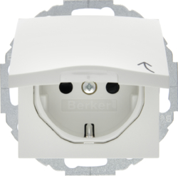 Berker 47441909, SOCKET OUTLET S.1/B.3/B.7 PW, 4011334224372