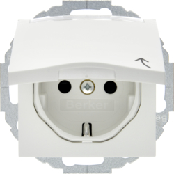 Berker 47461909, SOCKET OUTLET S.1/B.3/B.7 PW, 4011334224402