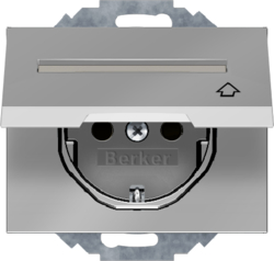 Berker 47487104, SCHUKO so. hin. cov LF EHCP 45? K.5 inox, 4011334282280