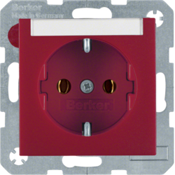 Berker 47501902, SOCKET OUTLET S.1/B.3/B.7 RED, 4011334224464