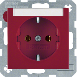 Berker 47508902, SOCKET OUTLET S.1/B.3/B.7 RED, 4011334277699