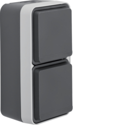 Berker 47703555, W.1 SCHUKO socket outlet 2g ver. w. cover SM, 4011334442585