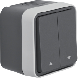 Berker 50753535, W.1 SHUTTER PUSH BUTTON WITH ARROW SYMBOL GR, 4011334440987