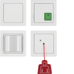 Berker 52006089, Emergency Call Set With Frame Q.1, White, 4011334353966