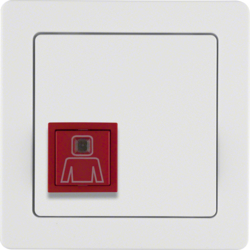 Berker 52066089, Call Button with Frame Q.1, White, 4011334354369