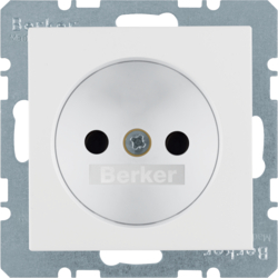 Berker 6167331909, B.1 STECKDOSE POLARWEI?, DAMASZIERT 2P.., 4011334228646