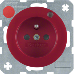 Berker 6765092022, STD M E-ST LED ERHBS R.1 ROT, 4011334385172