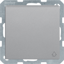 Berker 6768776084, Earth pin so. hinged cover EHCP Q.x alu, 4011334443889