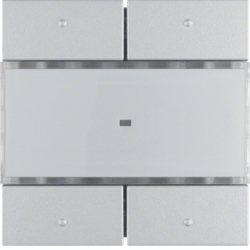 Berker 75162683, Push-button 2gang comfort - B alu, 4011334264798