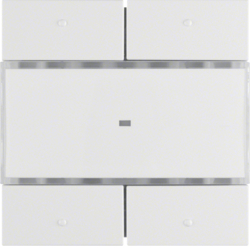 Berker 75162689, Push-button 2gang comfort - S/B PW, 4011334264774