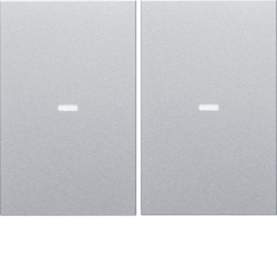 Berker 80960371, K.x, PB - cover 2G, for PB-module, alu, 3250617152891