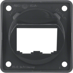 Berker 845582505, Plate, 2 BTR-/E-DAT Mod, Antracite Gloss, 4011334319061