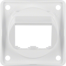 Berker 845582509, Plate, 2 BTR-/E-DAT Mod, Polar White Glo, 4011334319085