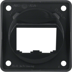Berker 845582510, Plate, 2 BTR-/E-DAT Mod, Black Glossy, 4011334335627
