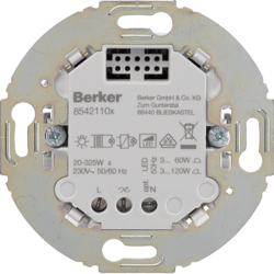 Berker 85421101, Uni. PB Dim. 1g. (R,L,C,LED) round, 4011334449768