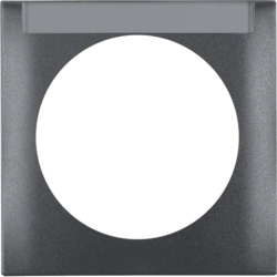 Berker 918032505, Frame, 1-Gang Labelling Field, Anth Matt, 4011334284949