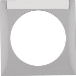 Berker 918032507, Frame 1-Gang Labelling Field Grey Glossy, 4011334284987