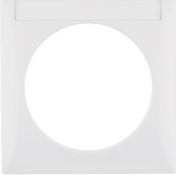Berker 918032509, Frame 1-Gang Labelling Polar White Gloss, 4011334284956