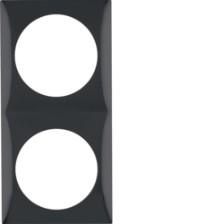 Berker 918262510, Integro Flow Frame, 2-Gang Black Glossy, 4011334338192