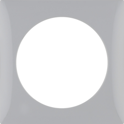 Berker 918272507, Integro Flow Frame, 1-Gang Grey Glossy, 4011334239451