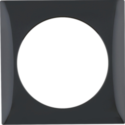 Berker 918272510, Integro Flow Frame, 1-Gang Black Glossy, 4011334338185