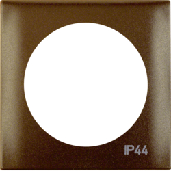 Berker 918272591, Frame with Imprint 'IP44' Brown Matt, 4011334239734
