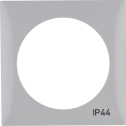 Berker 918272597, Frame with Imprint 'IP44' Grey Glossy, 4011334239758