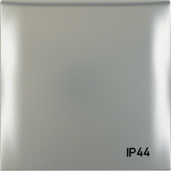 Berker 918282568, Frame 1G Hinged Cover Print IP44, Chrome, 4011334281375