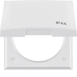 Berker 918282599, Frame 1G Hinged Cover IP44, Polar White, 4011334239932