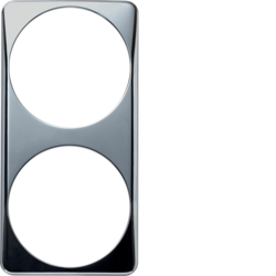 Berker 9194218, FRAME 2GANG TWIN CHROME, 4011334165002