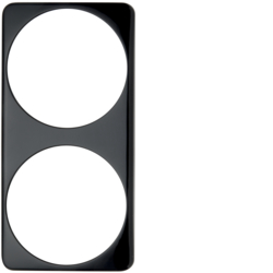 Berker 9194405, FRAME 2G 19MM TWIN BLACK, 4011334178323