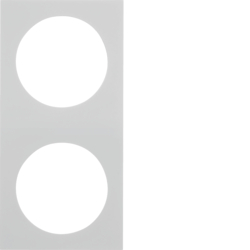 Berker 919762509, Frame 2gang, Integro Pure, pol. w. gl., 4011334336082