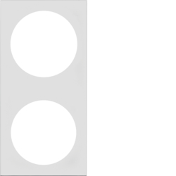 Berker 919762518, Frame 2gang, Pure, chrome gl., galv., 4011334336105