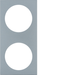 Berker 919762524, Frame 2g, Pure, stainl. steel mat, lacq., 4011334336389