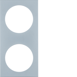 Berker 919762528, Frame 2gang, Pure, chrome matt, galv., 4011334305941