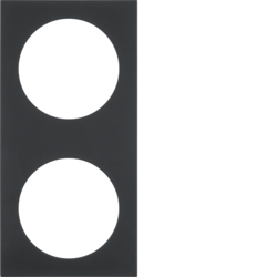 Berker 919762545, Frame 2g, Pure, granite black, silk matt, 4011334336112