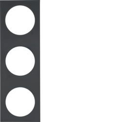 Berker 919782510, Frame 3gang, Integro Pure, black glossy, 4011334351122